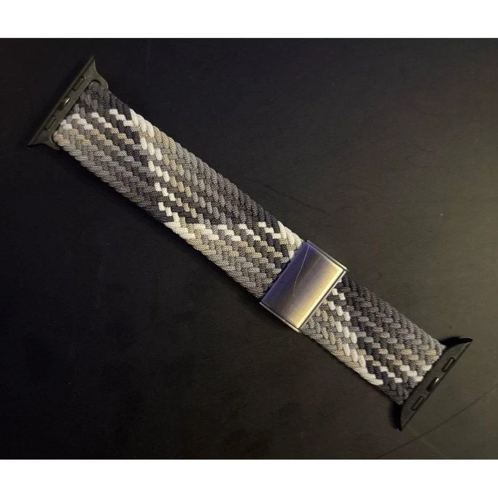 NEW Woven Stretch Band in Black/White/Grey for Apple Watch 42mm/44mm/45mm